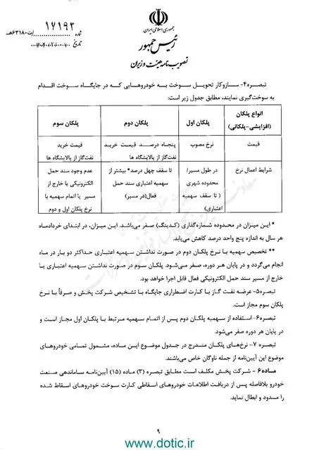 گازوئیل سه نرخی