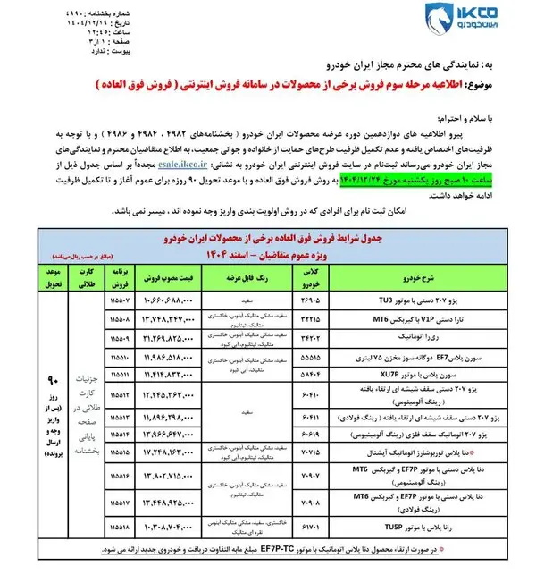 پیش فروش ایران خودرو