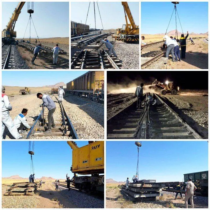 بازسازی ریل راه آهن شمتیغ