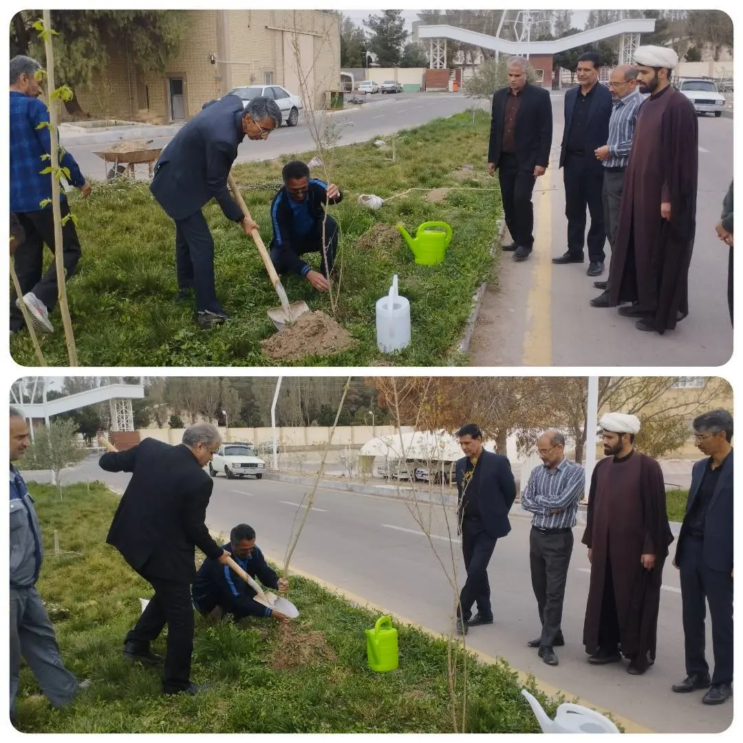 آیین روز درختکاری در راه‌ آهن تهران