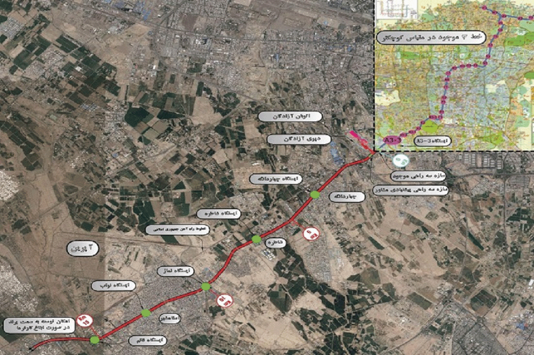 نقشه مترو اسلامشهر