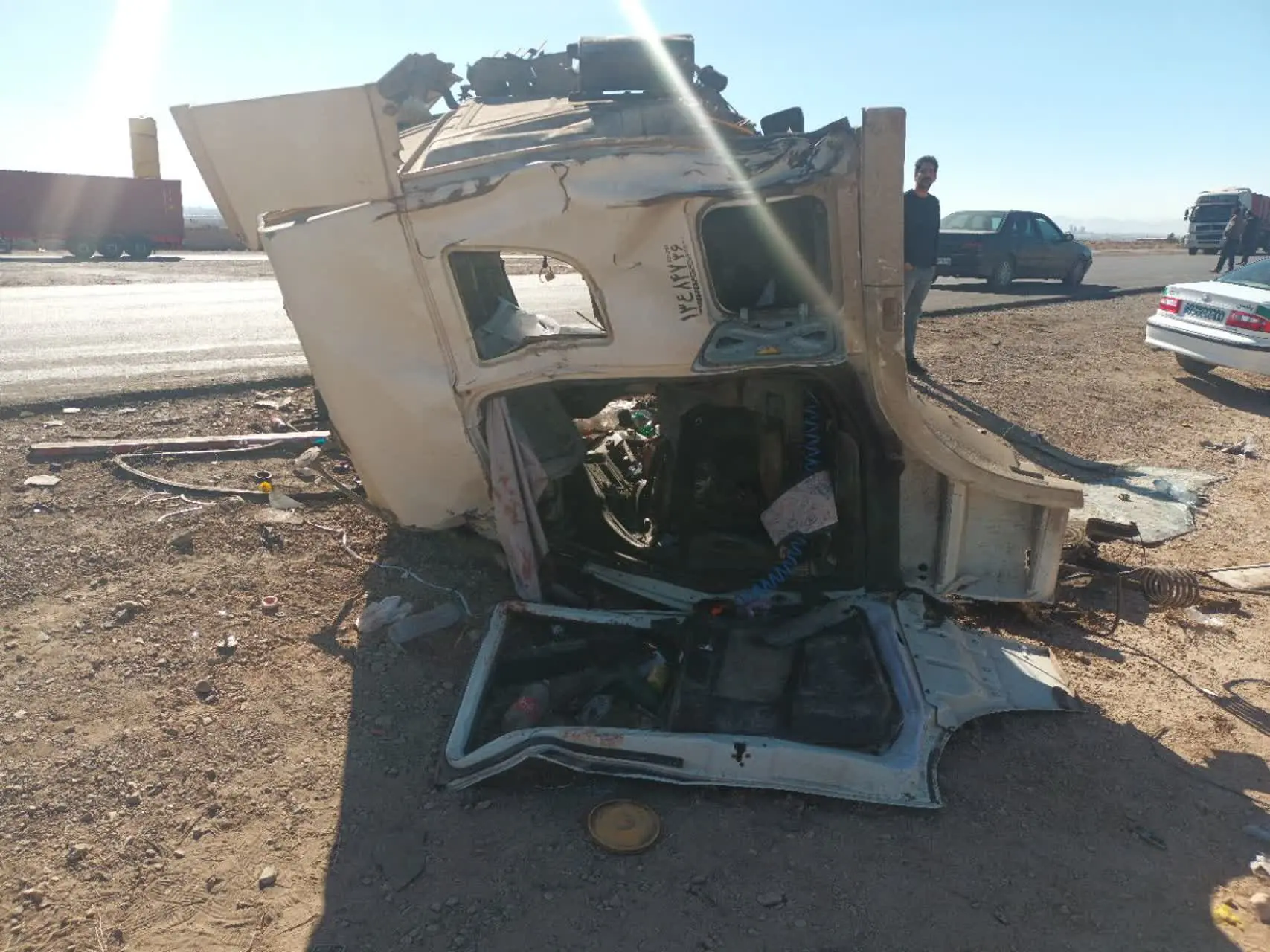 تصادف کامیون در کرمان