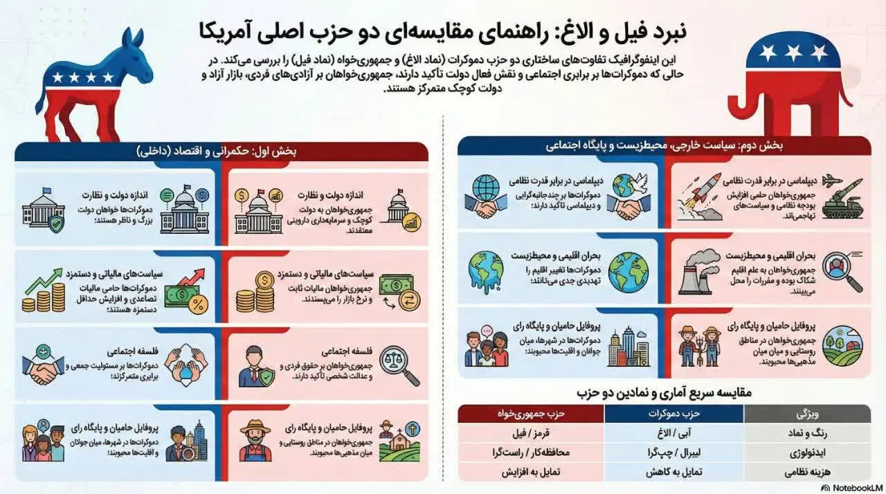 رویکرد حزب جمهوری خواه و دموکرات آمریکا
