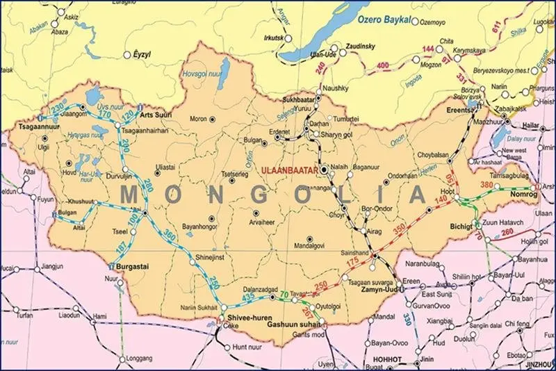 خط آهن مغولستان