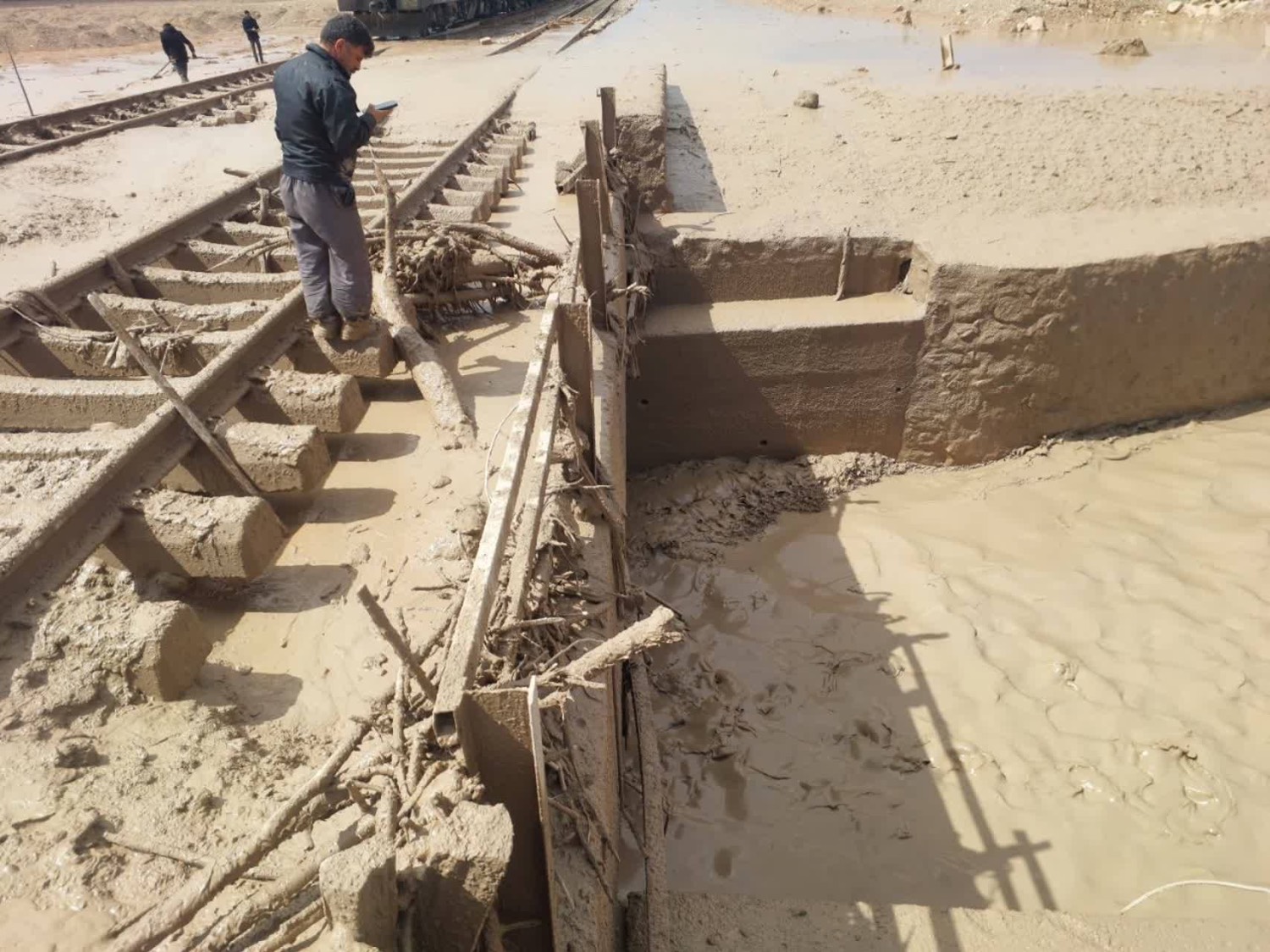 سیلاب در راهآهن شمالشرق