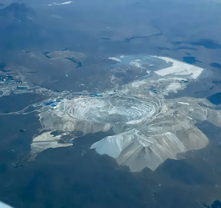 عکس هوایی معدن مس سرچشمه