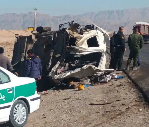 تصادف کامیون در کرمان