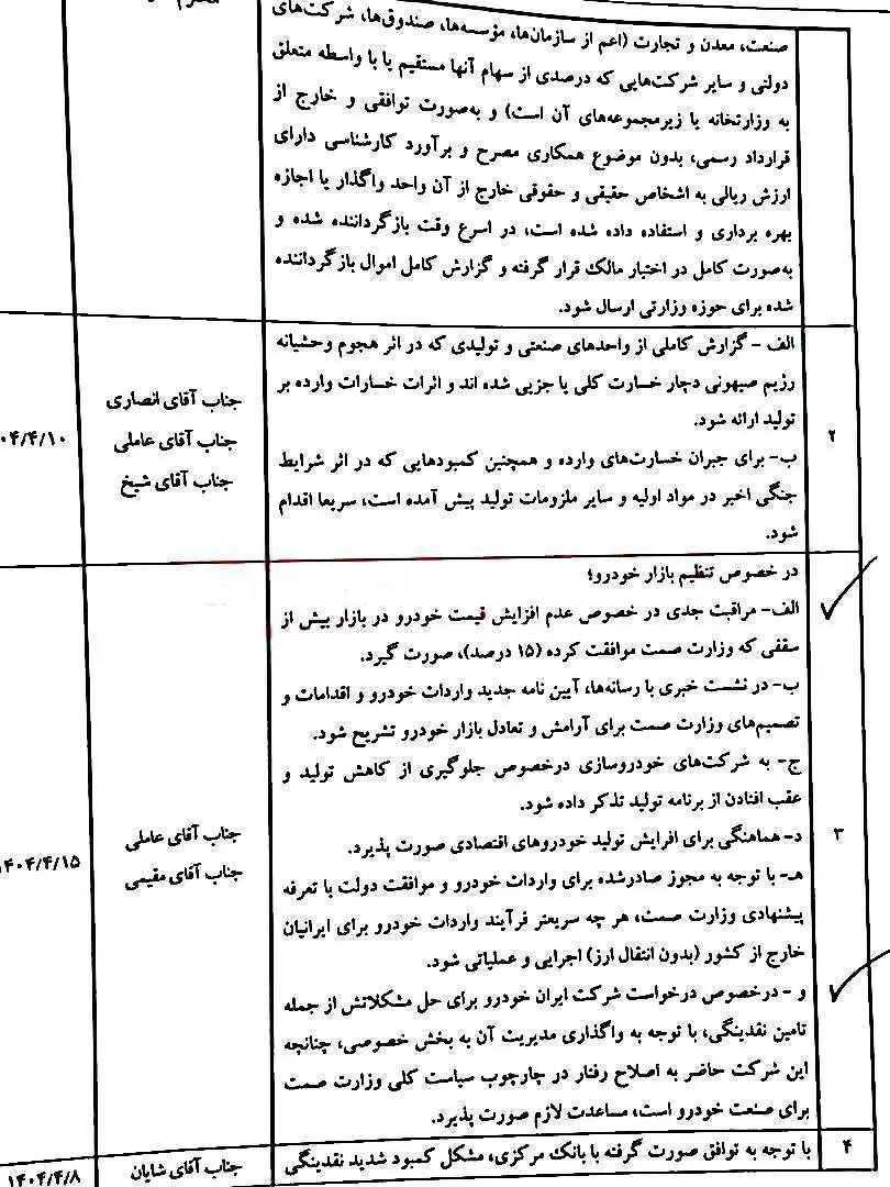 سیاست های جدید وزارت صمت در برابر خودروسازان