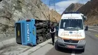 واژگونی اتوبوس مسافربری در همدان ۴ کشته و مجروح برجای گذاشت