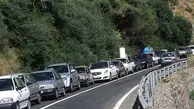 یک نمونه از شدت ترافیک در جاده چالوس/ توقف کامل خودروها