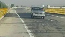 پل دوم رودخانه شور جهرم زیر بار ترافیک رفت