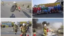 اختتامیه دومین دوره مسابقات آتش نشانی در شهر فرودگاهی امام