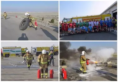 اختتامیه دومین دوره مسابقات آتش نشانی در شهر فرودگاهی امام