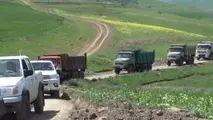 بهسازی و شن ریزی راه 6 روستای مرزی اردبیل