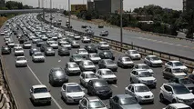  ترافیک سنگین در آزادراه کرج-تهران