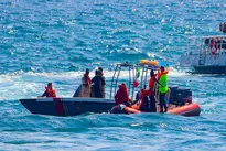گزارش تصویری | مانور امداد و نجات دریایی در کیش