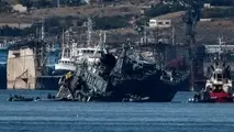 Containership Maersk Launceston and Greek Minesweeper Collide Off Piraeus