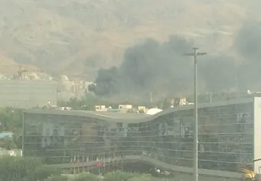 آتش سوزی در نمایشگاه بین المللی تهران