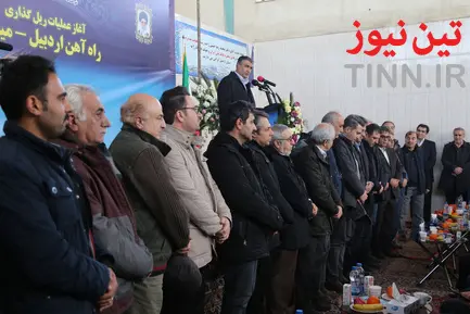 آغاز عملیات ریل گذاری راه آهن اردبیل - میانه