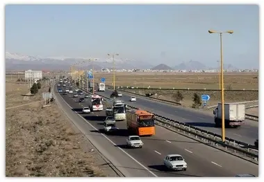 ترافیک سنگین در محور شهریار - تهران