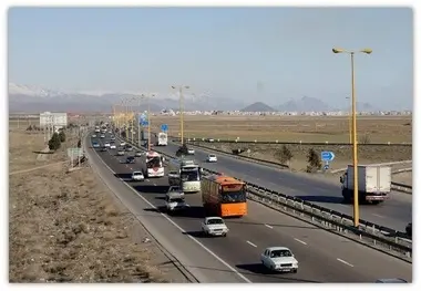 ترافیک سنگین در محور شهریار - تهران