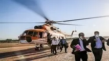 بازدید هلی کوپتری اسلامی و نوبخت از آزادراه کنارگذر جنوبی تهران