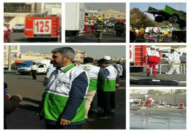 مانور مقابله‌ با حملات تروریستی در پایانه مسافربری آزادگان
