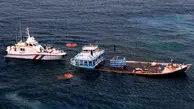نجات جان هشت سرنشین یک لنج باری در آب های جزیره ابوموسی