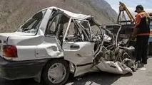واژگونی یک دستگاه سواری پراید در محور قزوین-تهران 