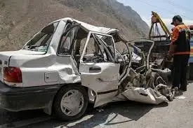 واژگونی یک دستگاه سواری پراید در محور قزوین-تهران 