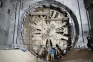 گزارش تصویری| اتمام عملیات حفاری تونل خط ۶ مترو
