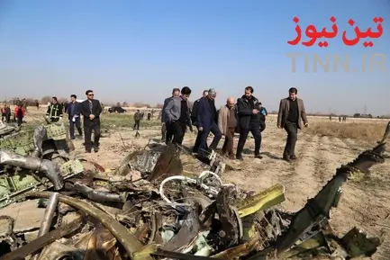 بازدید مدیر فرودگاه امام از محل سقوط هواپیمای مسافربری بویینگ ۷۳۷ متعلق به خطوط هوایی اوکراین