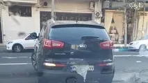 راننده خودروی کیا این طوری وارد محدوده طرح ترافیک شد