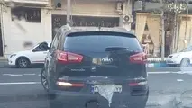 راننده خودروی کیا این طوری وارد محدوده طرح ترافیک شد