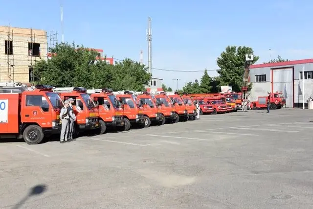 رونمایی از خودروهای جدید آتش‌نشانی کرج