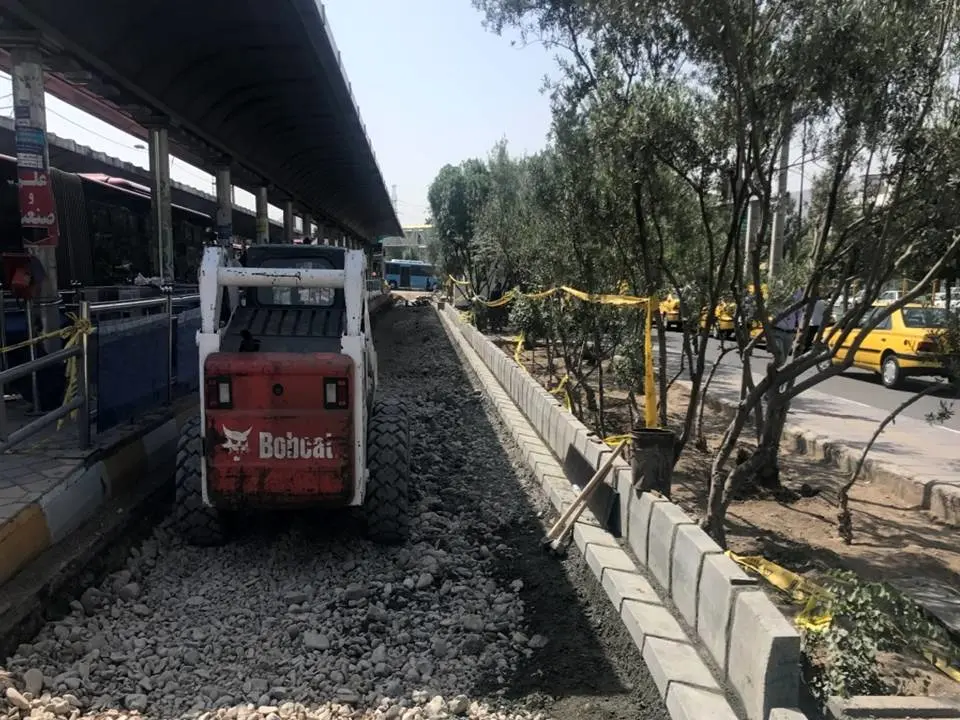 بهسازی ایستگاه خط 3 بی‌آرتی در تهران