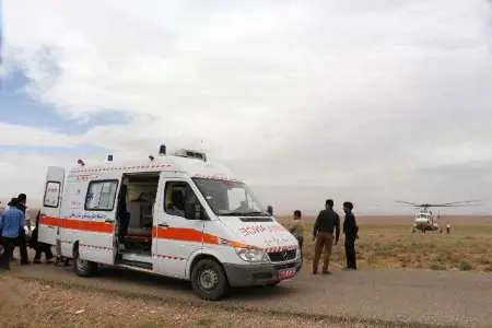مصدومان خودرو تیبا با بالگرد به بیمارستان شهر زنجان منتقل شدند