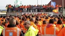 کارگران بنادر اروپا 2 ساعت اعتصاب خواهند کرد