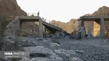عکس | پل محور «رودان - بندرعباس» پس حمله آمریکا