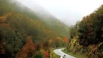 بارش باران و مه گرفتگی در محور فیروزکوه 
