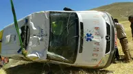 واژگونی آمبولانس اعزامی از اردبیل به تهران 3 فوتی برجا گذاشت