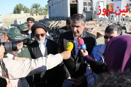 بازدید وزیر راه و شهرسازی از مناطق سیل‌زده شهرستان جاسک