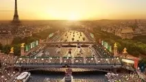 رژه کاروان ایران در افتتاحیه المپیک با قایق در رودخانه سن
