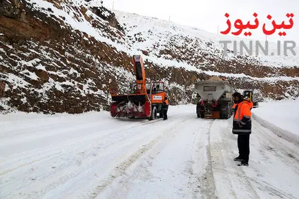 عملیات راهداری زمستانی در جاده هراز