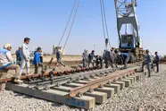ارتقای ایستگاه گلدانه با نصب سوزن بتنی UIC60
