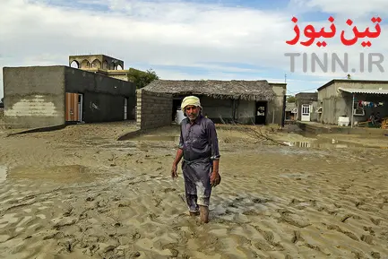 مناطق سیل زده جاسک