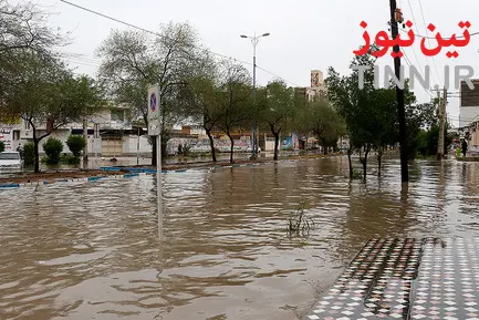 آبگرفتگی معابر در آبادان