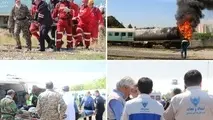 مانور امداد و نجات و اطفاء حریق اداره کل راه آهن خراسان