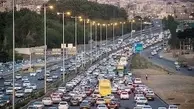 ترافیک سنگین در آزادراه قزوین کرج 