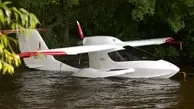 فیلم | هواپیمای فوق سبکی که روی آب شناور می‌شود